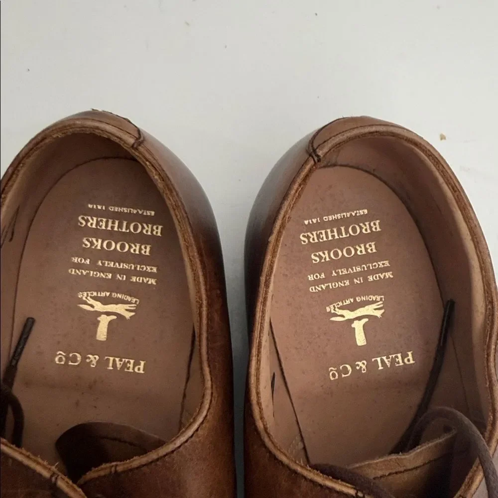 ALDEN for BROOKS BROTHERS 1818 Cap Toe Oxford Sz  9 DWalnut Leather Shoe